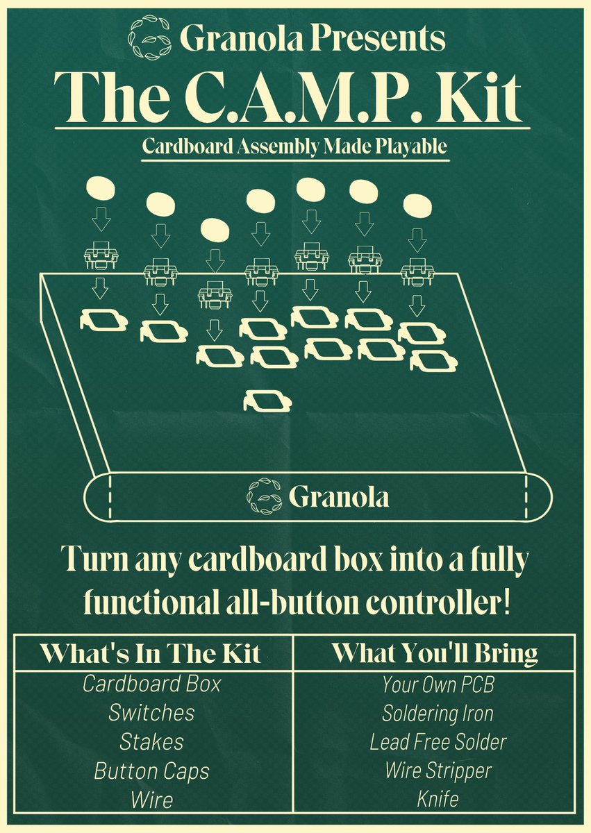 drugfreeplays's tweet photo. As an advocate for cool DIY things, I'm gonna give a C. A. M. P. kit away!
Make sure you follow me and @granolaarcade, like and RT!

Winner will be announced on July 31st!

Can't wait until then or interested in the other products being offered? Check the link below! https://t.co/R0CHeYGHDc