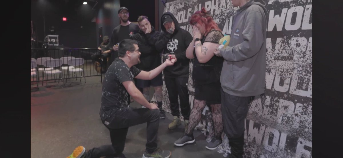 taycrayon's tweet photo. @jamielyn0127 They signed the ring box and a bunch of stuff my fiance brought, and the merch manager got us free stuff as well. And then just getting to be front row the whole show, I could not have picked a better way to get engaged. 🫶🫶 https://t.co/fRRWgZXY7Q