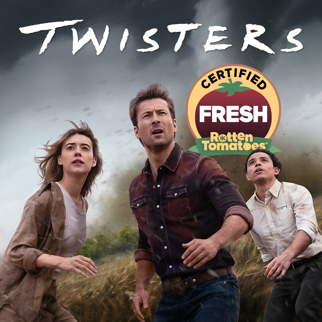 #Twisters is now Certified Fresh at 79% on the Tomatometer, with 81 reviews: rottentomatoes.com/m/twisters?cmp…