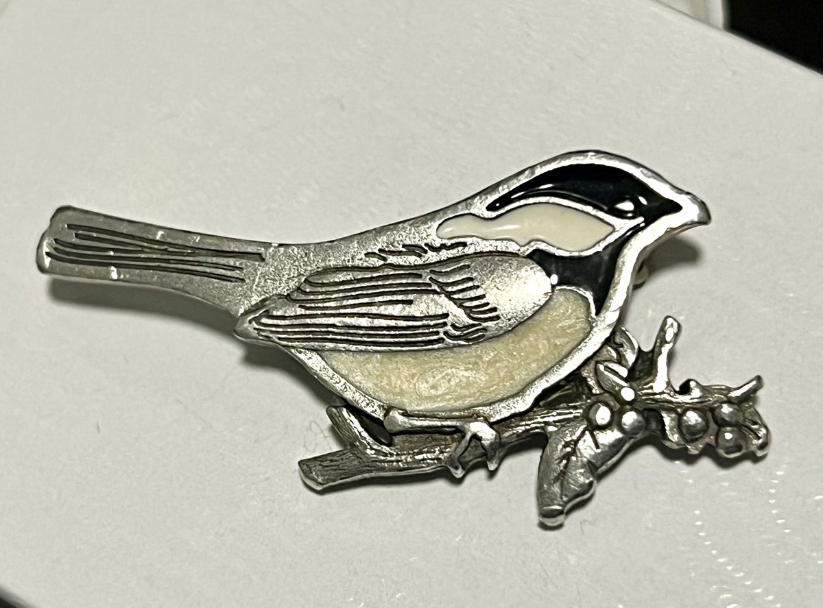 TeriE's tweet photo. VINTAGE #Chickadee Bird Brooch #DanforthPewter Enamel Pin #MadeinUSA 2008 FREE SHIP

#vintagejewelry #brooch #vintagebrooch #pewter #pewterjewelry #birdlover #birds #enamelpin #enameljewelry #collectibles #ebayfinds #finepewter #giftsforher 

 https://t.co/XSojjfwPen #eBay https://t.co/58p7sxAlCy