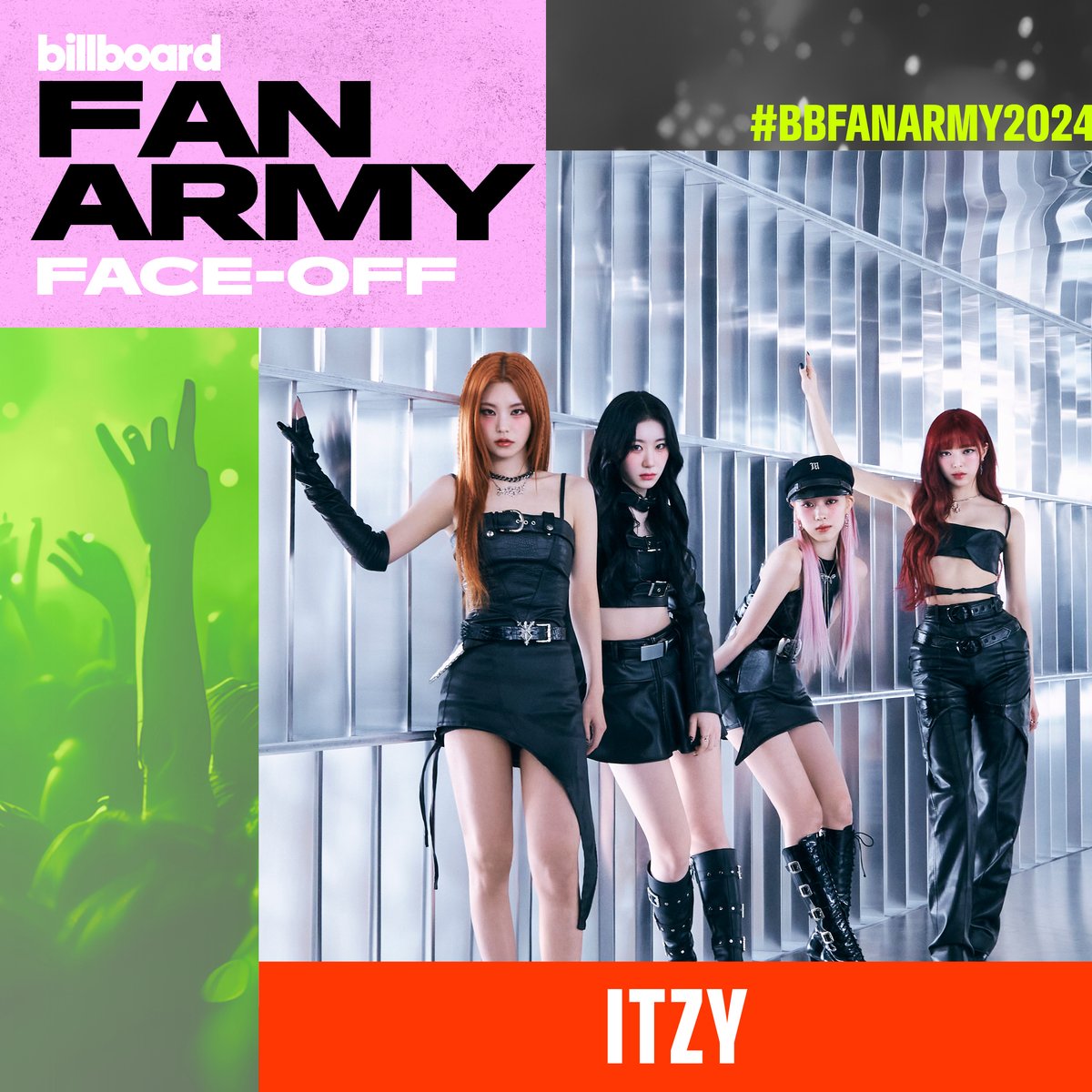 billboard's tweet photo. Will it be Justin Bieber's #Beliebers or ITZY's #MIDZY moving on to the next round of #BBFanArmy2024?

Vote now in round 1 of Billboard's annual Fan Army Face-Off ➡️ https://t.co/mvArZ81OY7 https://t.co/H84eM1TA26