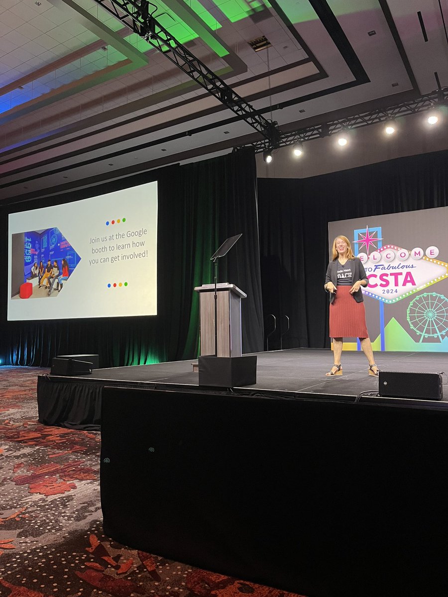 Thank you @google for speaking about Code Next at our #CSTA2024 opening keynote! Visit the Google booth in the exhibit hall to learn how to get involved!