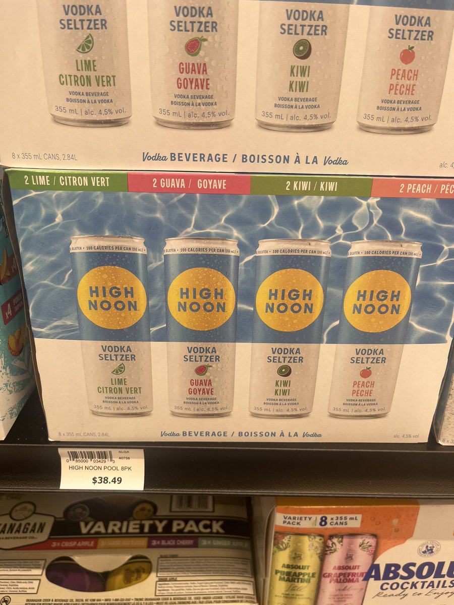 markjohnstonfm's tweet photo. I’ve been sober now for almost 9 years and the price of some non-alc drinks still baffles me! How is it that an 8-pack of High Noon’s are $6 less than an 8-pack of non-alc mocktails!? https://t.co/93KWxc98cf