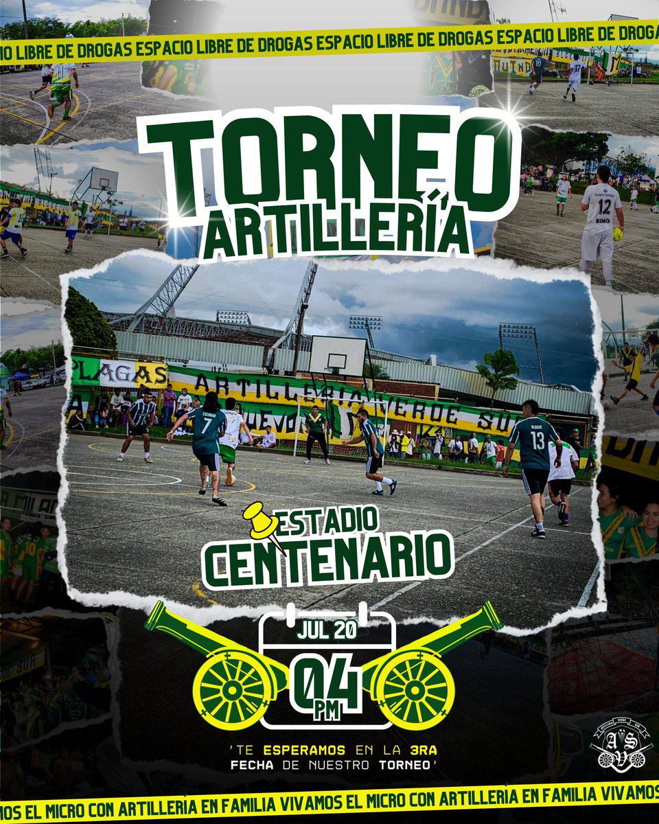 ¡GRAN TORNEO ARTILLERO! 🟢🟡

La sana convivencia es fundamental para construir una sociedad armoniosa y próspera. En Artillería, promovemos valores de respeto, solidaridad y tolerancia para fortalecer los lazos entre los equipos participantes y la comunidad del sector. 🏟️