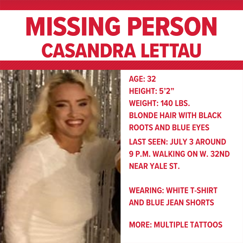 The Houston Police Department is asking for the public's help in finding Casandra Lettau who was last seen nearly two weeks ago. She was walking in Independence Heights a couple of blocks north of the 610 North Loop.