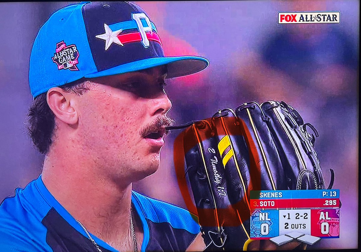 ScottBradyPA's tweet photo. Just when you think you can’t love Paul Skenes any more, you see this on his glove:

“For God has not given us a spirit of timidity, but of power and love and discipline.”
2 Tim 1:7

#AllStarGame2024 #letsgobucs https://t.co/iXF8obXZwZ