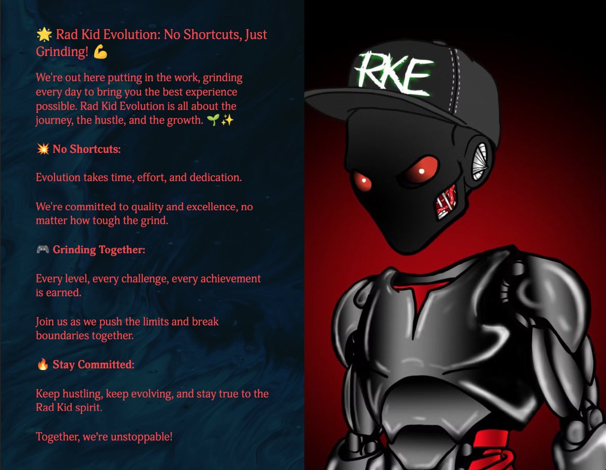 PunkyMama's tweet photo. Weโre out here grinding, putting in the work to make Rad Kid Evolution the best it can be๐ช๐ฏ๐ช๐ฏJoin us in Discord and vibe out!
@JaeRo420 @RadKidEvolution @I_T_NFT @RedneckInvestor
https://t.co/PV39e7TbeJ
#RadKidEvolution #GrindingHard #NoShortcuts https://t.co/j7e4lAP5Ya