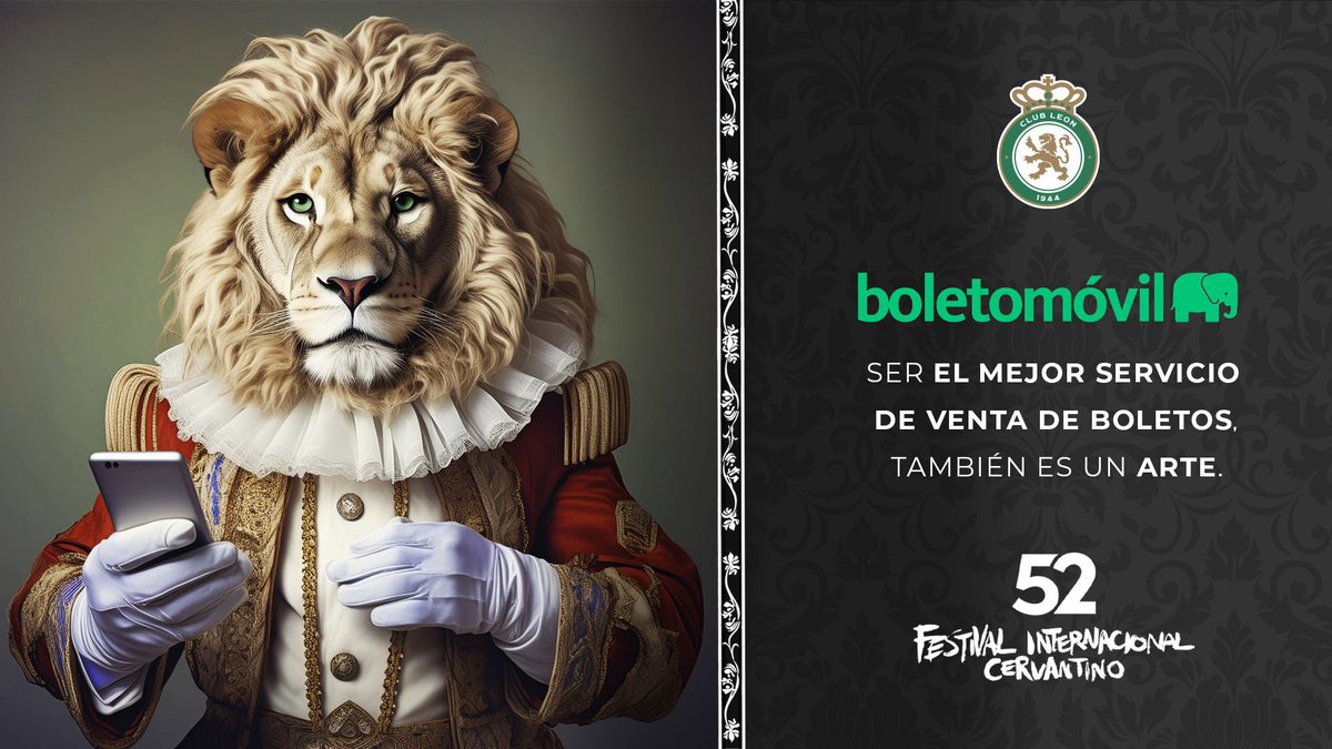 clubleonfc's tweet photo. El arte está en todos lados, y ahora también en tu celular con @boletomovil, la boletera oficial del Festival @cervantino. 

Asegura tu lugar desde este momento. Entra aquí 📲 https://t.co/WaxaVtIAA5

¡Nos vemos en Guanajuato! https://t.co/mUu9W6oA2L