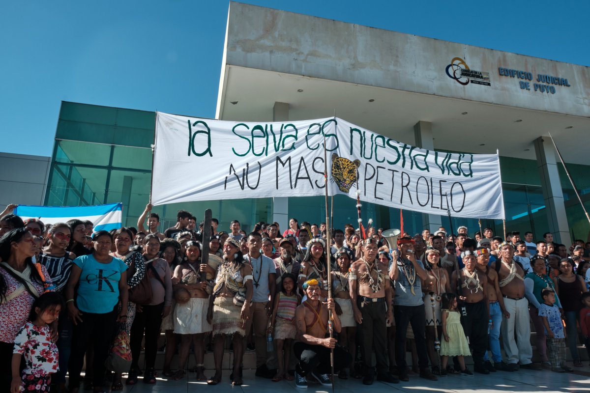 WaoResistencia's tweet photo. El caso Nro. 1296-19-JP se refiere a la victoria obtenida en 2019 por 16 comunidades #Waorani de #Pastaza que sacó a las petroleras de su territorio por falta de consulta previa. La @CorteConstEcu debe emitir #SentenciaYa y generar jurisprudencia.
https://t.co/nP8nukzM9x https://t.co/wk5GxEF9t6