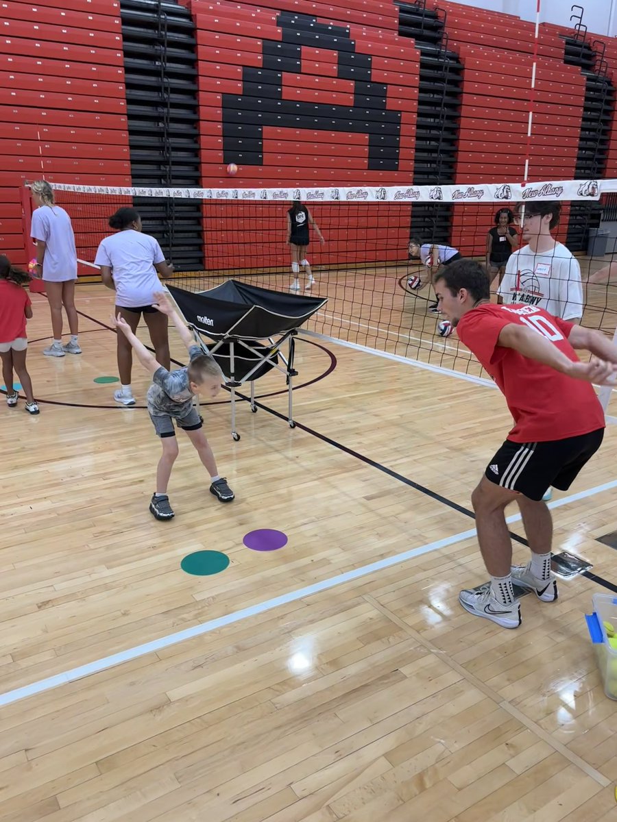 Coach_Woos's tweet photo. Kids Camp! It is always so rewarding to see how excited our high school athletes are to work with our elementary and middle school campers. Outstanding servant leadership. https://t.co/U3SKs7MxTW