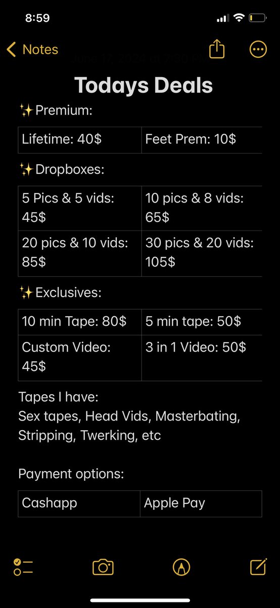 DestinyAaron9's tweet photo. lists of deals im having 🫶🏻 message me https://t.co/LP1Py87BqC