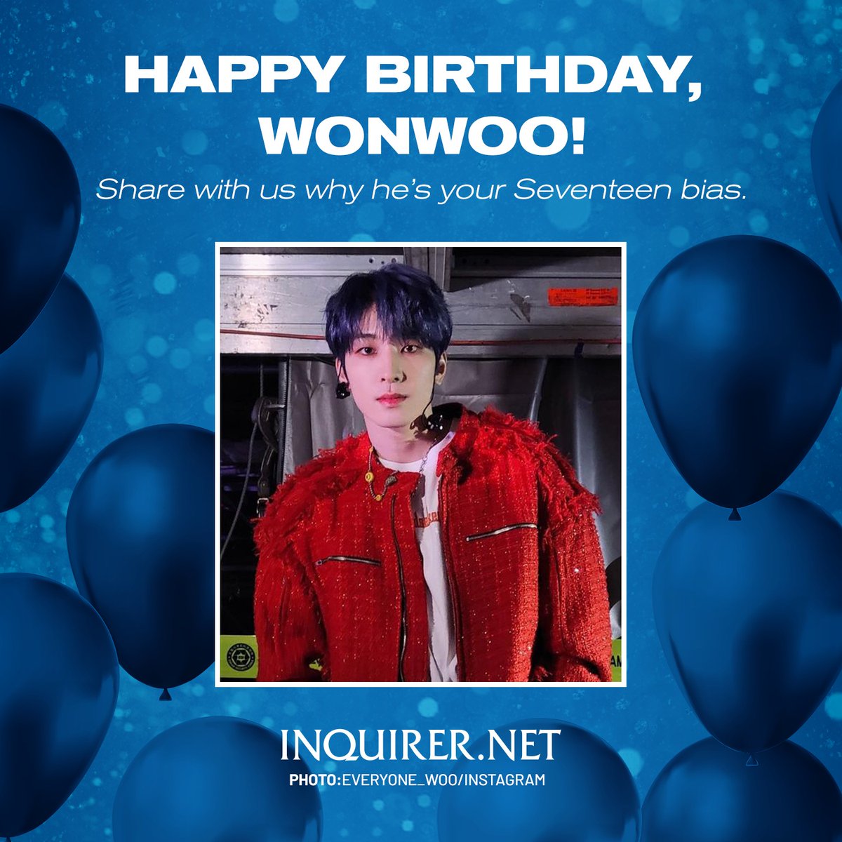 inquirerdotnet's tweet photo. This man never disappoints. And it’s about time we show him all the love he deserves. Happy birthday, Wonwoo! https://t.co/yEECBAYGD8
