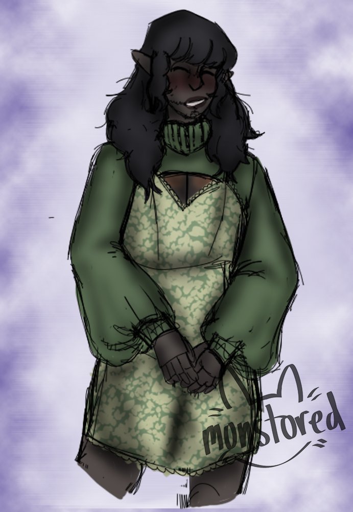Monstoredd's tweet photo. I love her so much. My lil Oviparous baby <3 <3
She dressed to impressed her snake gf
. 
[ #pathfinder2e  / #pathfinderoc / #artistontwittter / #myoc ] https://t.co/IjhyhLLQlD