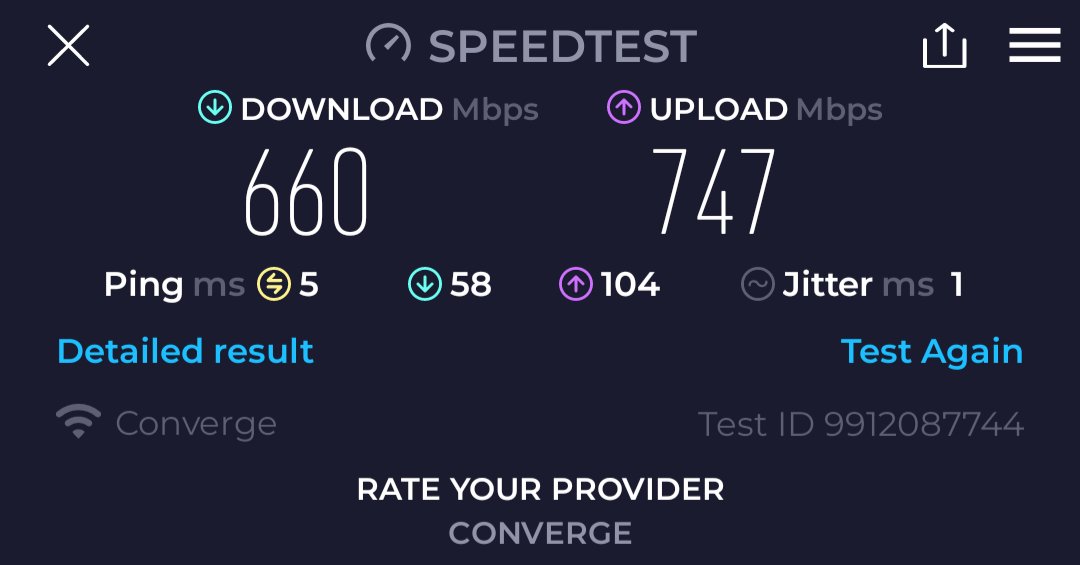 ThisIsArky's tweet photo. In a world where Wi-Fi is essential, Converge delivers! After 6 years with Plan 1500, the speed and reliability are still amazing!
#UnleashTheBoostSpeedTestChallenge #FlexYourSpeed #ConvergeSpeedtestChallenge https://t.co/TVJihbwRc7
