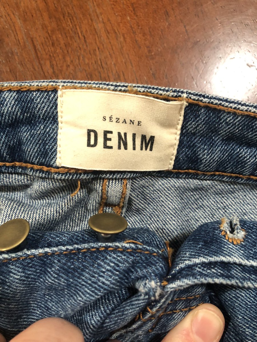 DanielHerron's tweet photo. @SEZANE_PARIS  was my wife’s favorite company for classic French clothing, not anymore.  I bought her a new pair of their jeans ($150), but it only took 2m for them to start #FallingApart. THEN was told they were not covered for repair or replacement  past 30 days. #FAILED #jeans https://t.co/VV2XW2hl2h