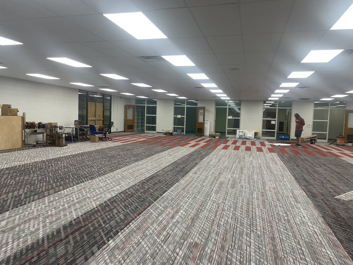 rhswarriorlib's tweet photo. A little library progress! We can’t wait to welcome the Warriors back to this updated space in a few weeks! https://t.co/YR172vpFaf