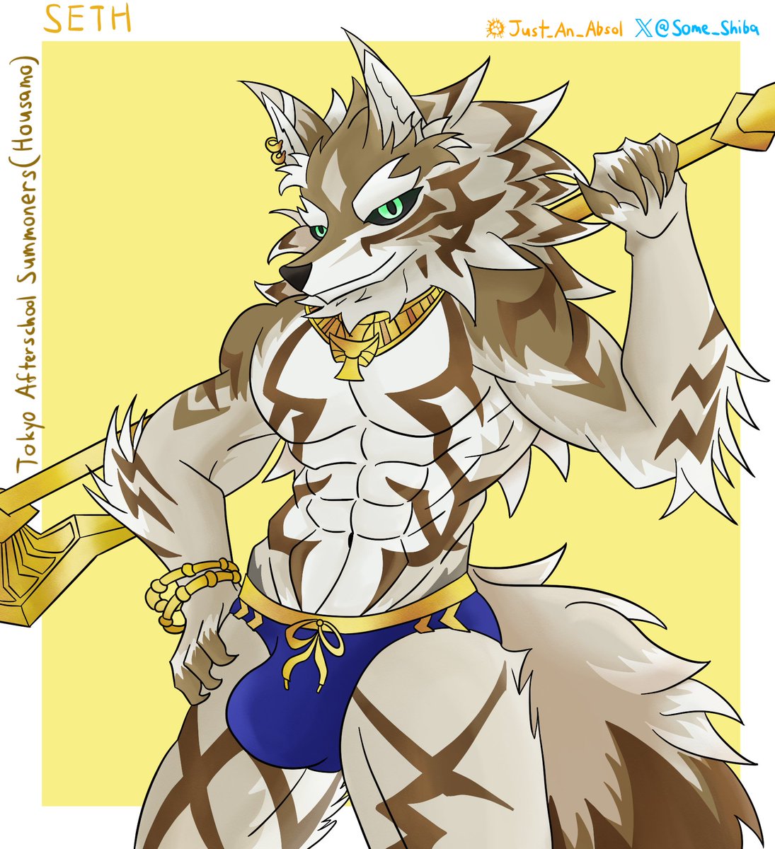 Some_Shiba's tweet photo. 'My Eyes Are Up Here' - Seth

This character is very special to me. You know why?
He's my very first furry husband. In fact, he's the Epicenter. My first furry awakening. The doggo responsible for me being a furry.

Now I'm just waiting for an official speedo alt of him. https://t.co/lfnVZ7RRPr
