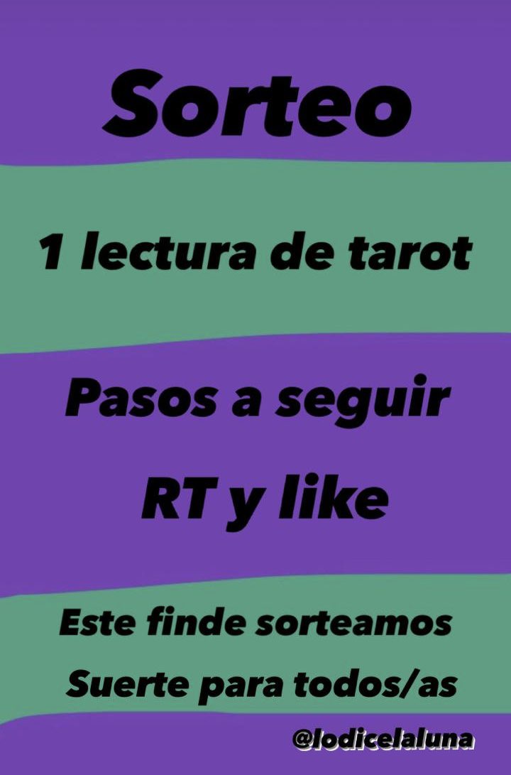Lodicelaluna's tweet photo. Sorteo de @Lodicelaluna:
Condiciones: RT y MG y solo para los seguidores.
1 lectura de Tarot de Regalo (siempre a distancia y por audios de whatsapp).
A coordinar con mi agenda de lecturas - día/hora: https://t.co/Me1hltmtTT