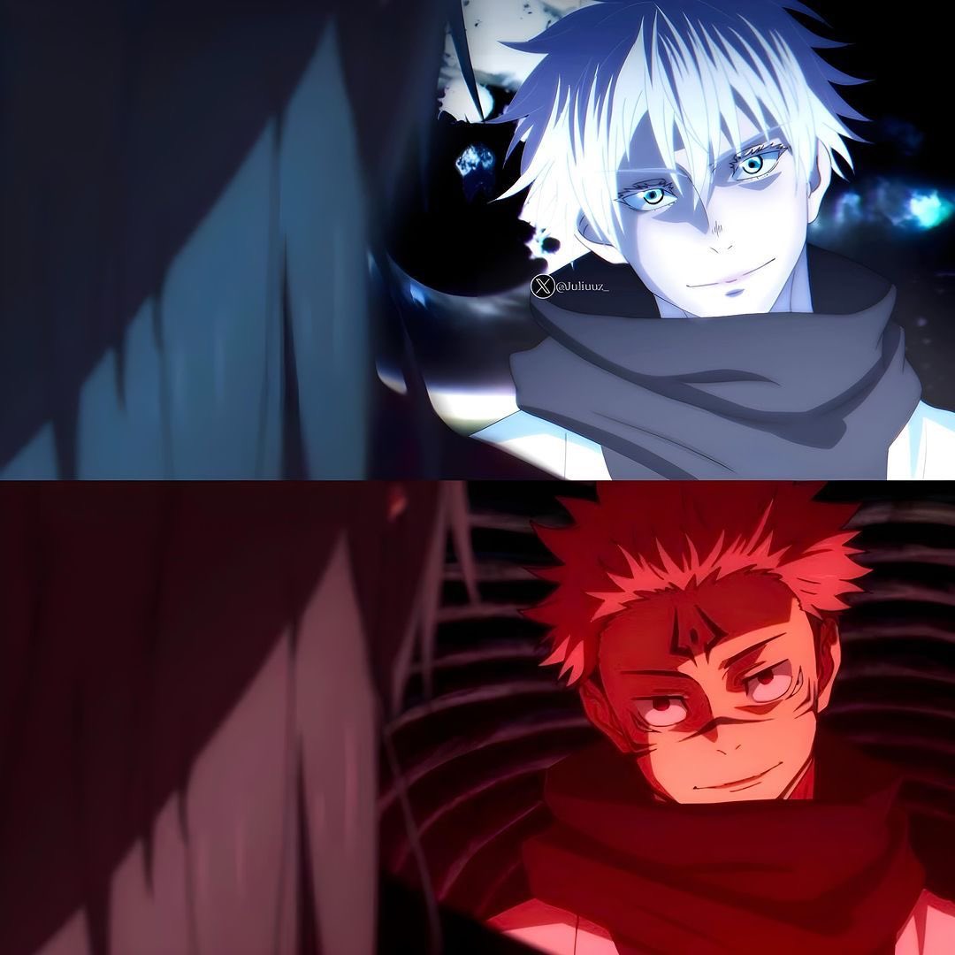 AnimeePost's tweet photo. GOJO X SUKUNA https://t.co/v9cqLa8eMq