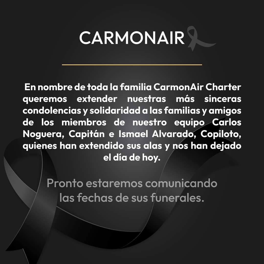 Comunicados por parte de <a href="/AviacionCivilCR/">AviacionCR</a> y CarmonAir <a href="/CR_Aviation/">Costa Rica Aviation</a> <a href="/CrAereo/">Derecho AéreoCR</a> <a href="/Aviabird/">Aviation Spotter</a> <a href="/MikeRomeoAv/">Mike Romeo Aviation</a>