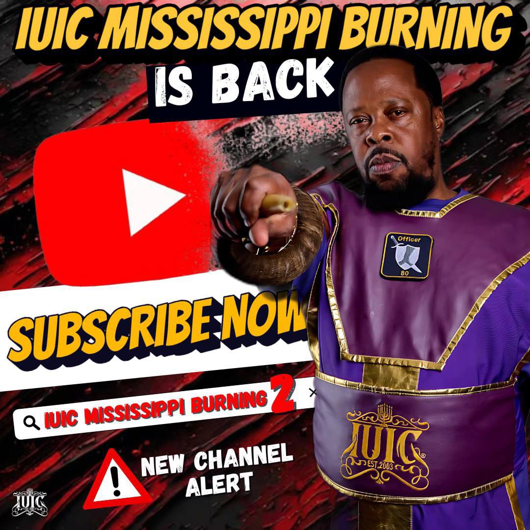 IUICMISSISSIPPI's tweet photo. πHurry and Subscribe to IUIC
Mississippi Burning 2!π
https://t.co/8zjohp1RP1
Experience the awakening of the 12 tribes worldwide and hear the good news of your salvation. Don't miss outβ subscribe now! #NewChannelAlert https://t.co/tNNT7KomFq