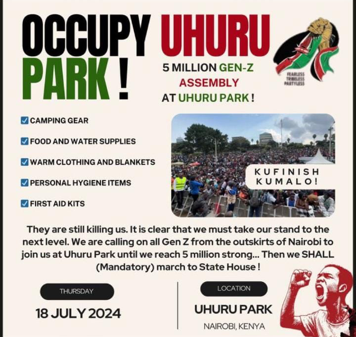 Time has come!!!
#occupyuhurupark
#RutoMustGoNow