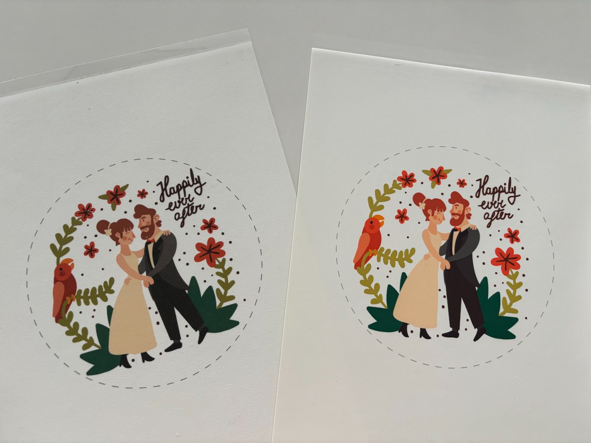 kornnacteam's tweet image. The one on the left is icing paper from other brands, and the one on the right is icing paper developed by our company. By zooming in on the image, you can see our company more clearly and the printing effect is better.

#ediblepaper #icingsheet #sugarpaper #cake #bakery