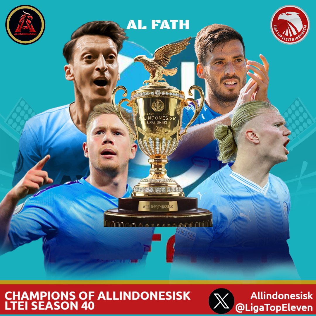 Liga Top Eleven Indonesia 🇮🇩 (@ligatopeleven) on Twitter photo Selamat kepada #AlFath yang berhasil menjadi juara <a href="/Allindonesisk/">Allindonesisk</a> 🎉🥇🏆
#LigaTopEleven
#Allindonesisk Selamat kepada #AlFath yang berhasil menjadi juara <a href="/Allindonesisk/">Allindonesisk</a> 🎉🥇🏆
#LigaTopEleven
#Allindonesisk