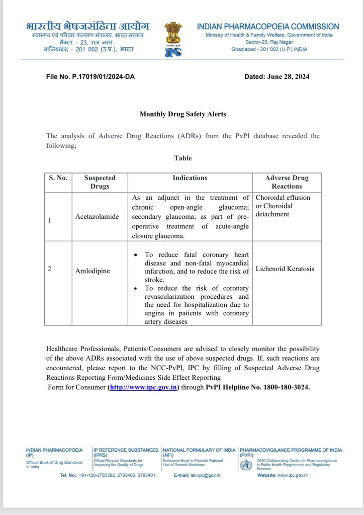 amritcoolscorp's tweet photo. Pharmacovigilance is intended to prevent adverse events which occur as a consequence of medication use. Goal of pharmacovigilance is promotion of safe and effective use of medicinal products as well as a constant update of the information on the product safety.
#DrugSafetyAlert https://t.co/19d396zeGw