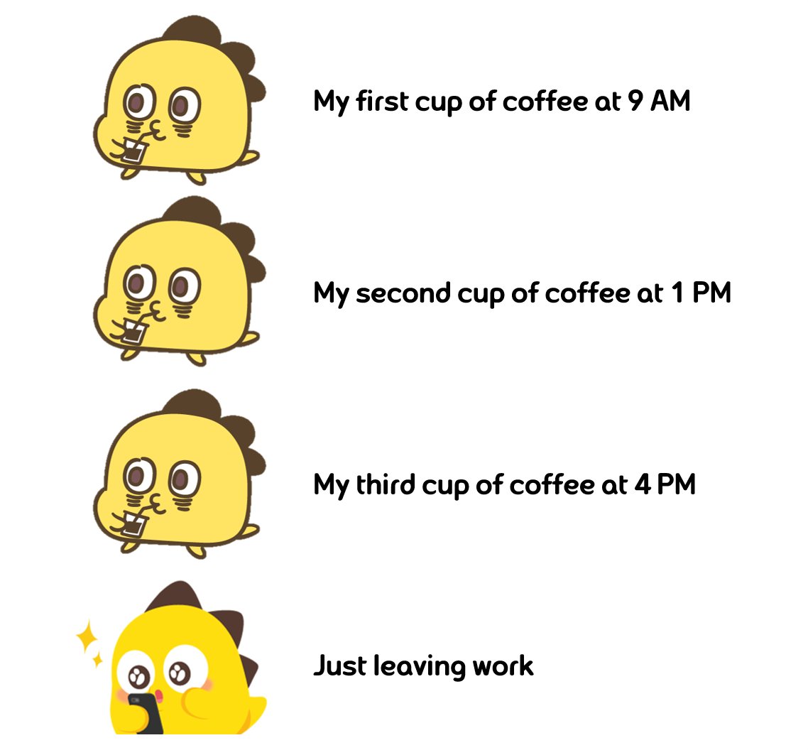 Getting off work is better than 100 cups of coffee  #netmarble #meme #game  #keke