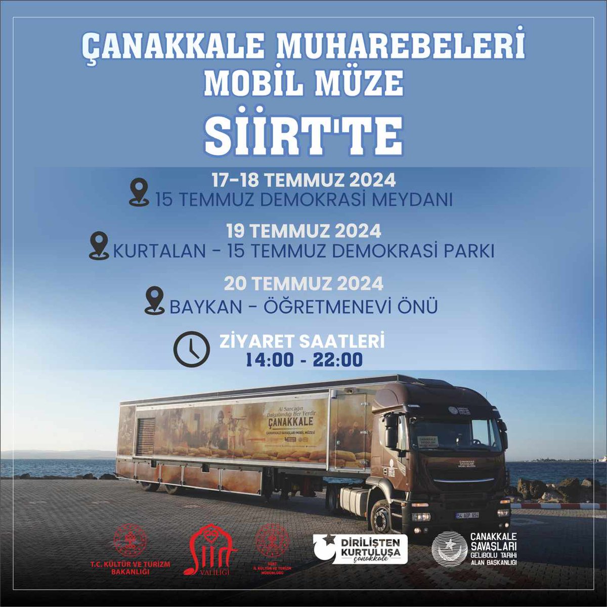 HalkBaykan's tweet photo. Çanakkale ruhu ‘Çanakkale Savaşları Mobil Müzesi’nde yaşatılıyor

“Al sancağın dalgalandığı her yerdir Çanakkale” temasıyla Türkiye’yi dolaşan mobil müze Baykan'da sergiye açılıyor. https://t.co/NSbHVSQkp5
