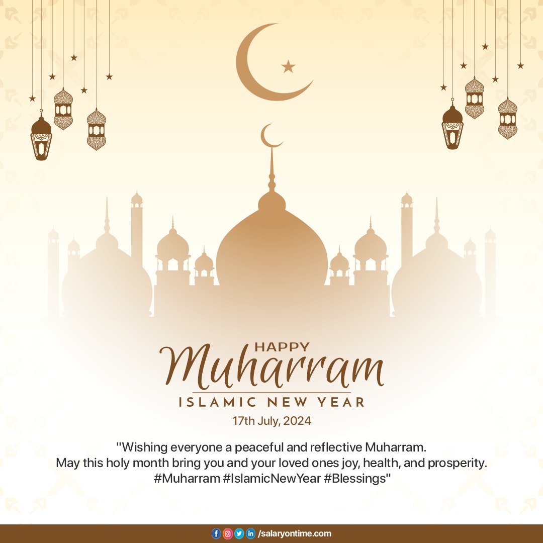 🌙 Muharram Mubarak! 🌙

Wishing you peace, prosperity, and blessings as we welcome the Islamic New Year. May this sacred month bring you and your loved ones joy and serenity. #Muharram #IslamicNewYear #Blessings #Peace #Prosperity