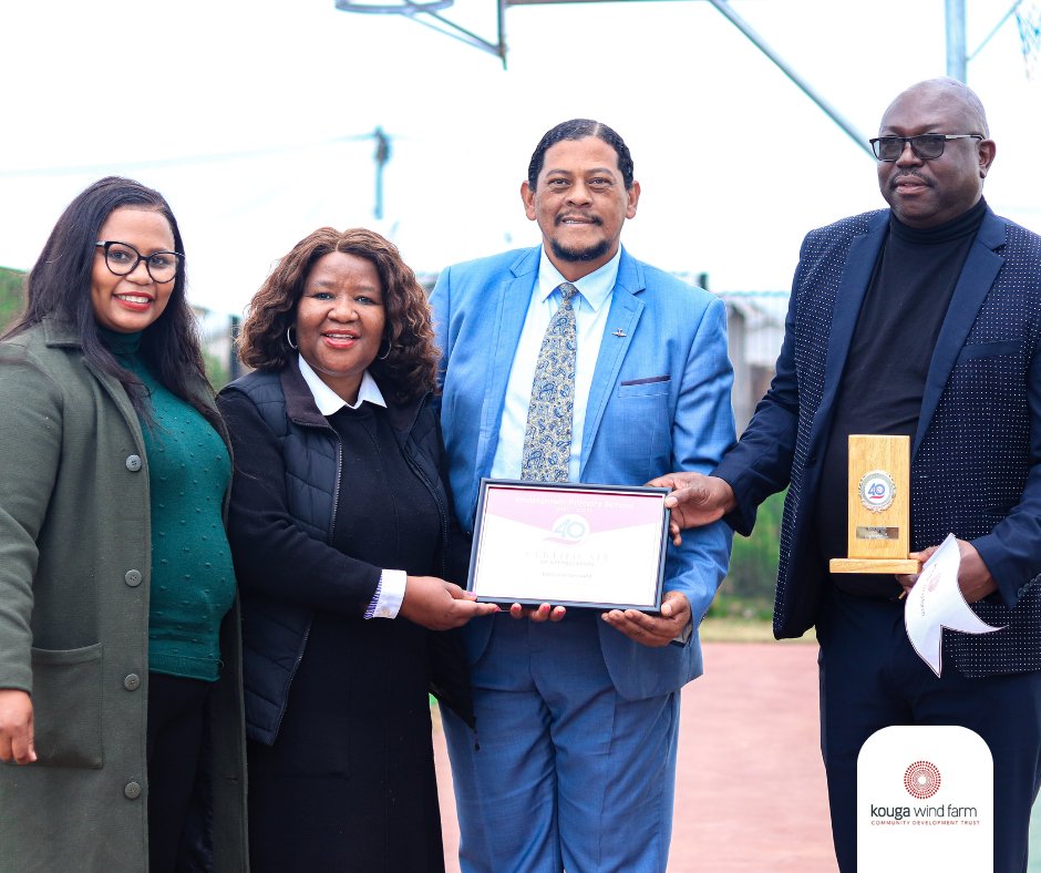 kwftrust's tweet photo. The #KWFCDT is deeply encouraged by this heartfelt testimonial from Mr. Marden Potgieter of Kruisfontein Primary School, as well as the Certificate of Appreciation presented to the Trust. 🙏

Thank you!

#KruisfonteinPrimarySchool #Testimonial #CommunityDevelopment #Humansdorp https://t.co/qCfCrAxhSh