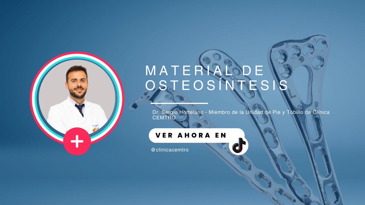 ClinicaCEMTRO (@clinicacemtro) on Twitter photo 🔩Tipos de materiales de #osteosintesis
🔹Hay una gran variedad de material de #acero y #titanio para reparar #fracturas como #placas , #tornillos , #agujas , cerclajes y #grapas
🥼El <a href="/DrSergiohorte/">Dr. Sergio Hortelano</a> nos explica para que sirve cada uno de ellos
tiktok.com/@clinicacemtro… 🔩Tipos de materiales de #osteosintesis
🔹Hay una gran variedad de material de #acero y #titanio para reparar #fracturas como #placas , #tornillos , #agujas , cerclajes y #grapas
🥼El <a href="/DrSergiohorte/">Dr. Sergio Hortelano</a> nos explica para que sirve cada uno de ellos
tiktok.com/@clinicacemtro…