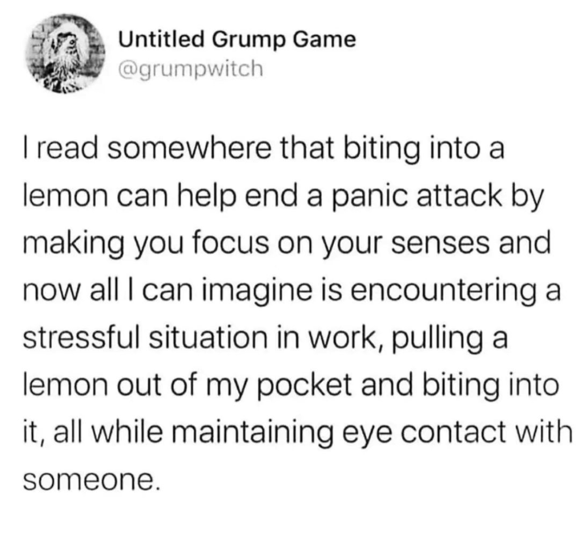 ...but maintaining eye contact while eating a banana is infinitely weirder...