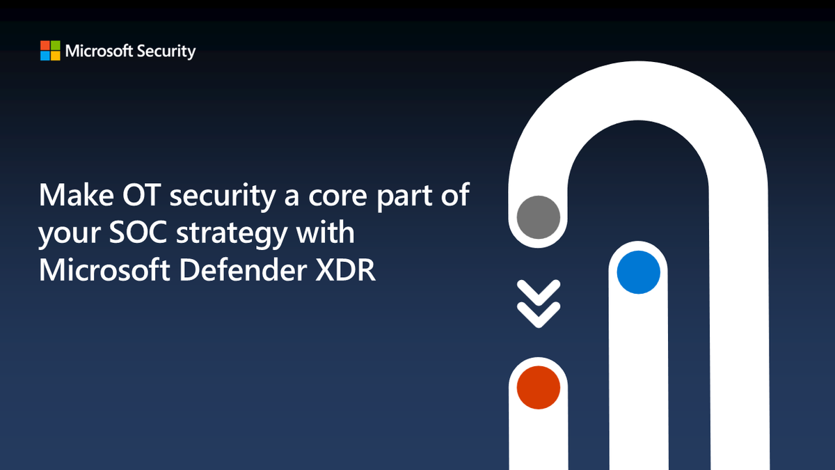 Make OT security a core part of your SOC strategy with Microsoft Defender XDR techcommunity.microsoft.com/t5/microsoft-d… #microsoft #defender #xdr