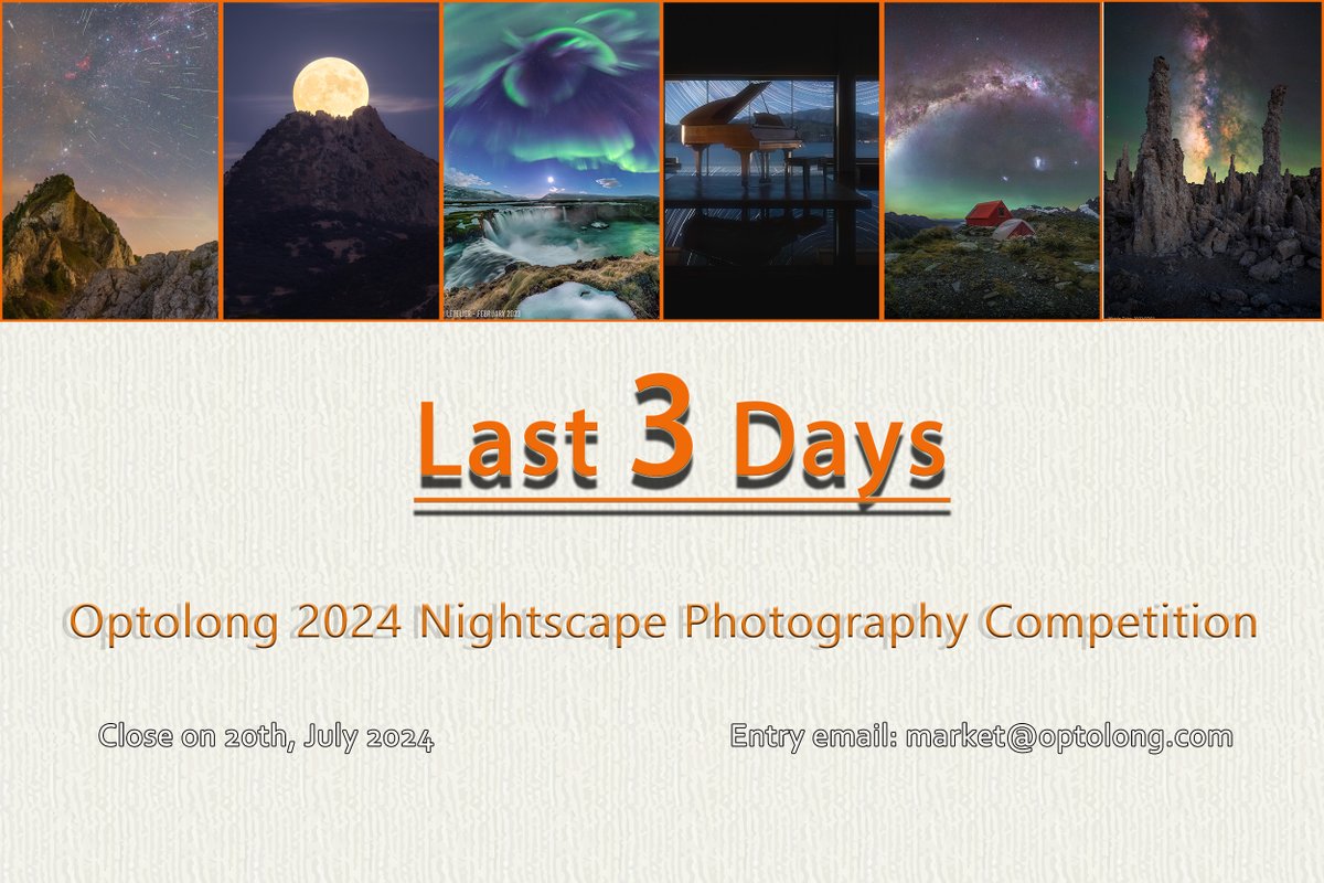 Optolong_filter's tweet photo. Last 3 days to enter for the Starryscape Dream contest!
Look at these prizes, cash available!
Send us your work: market@optolong.com
Details here: https://t.co/0gptzzHcD0
#prizes #cashdollars #contest #starryscape #dream https://t.co/C4ZaQOcSgI