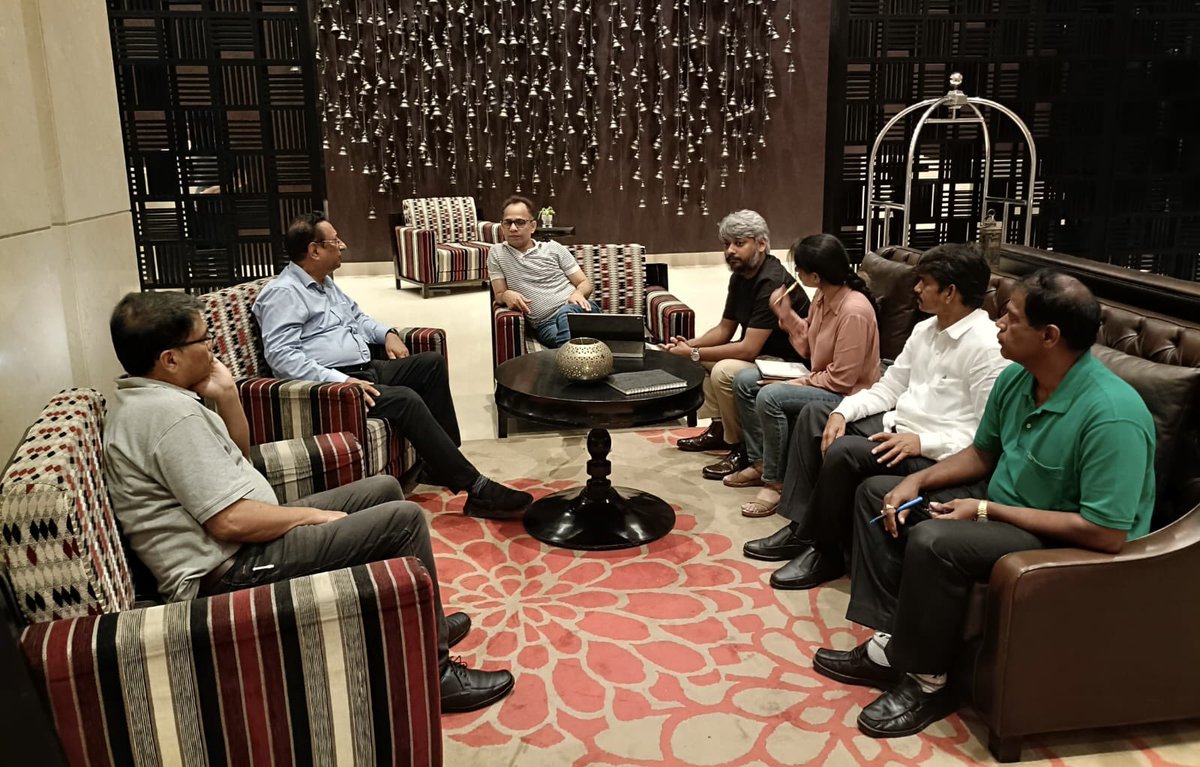 IWAI_ShipMin's tweet photo. Vice Chairman @IWAI_ShipMin took a review meeting with @IPRCL_Mumbai at #Guwahati on various ongoing projects including extension of jetty & bank protection works at #Bogibeel & construction of customs/immigration building at Bogibeel & #Dhubri in #Assam https://t.co/S2e6zTwnJp