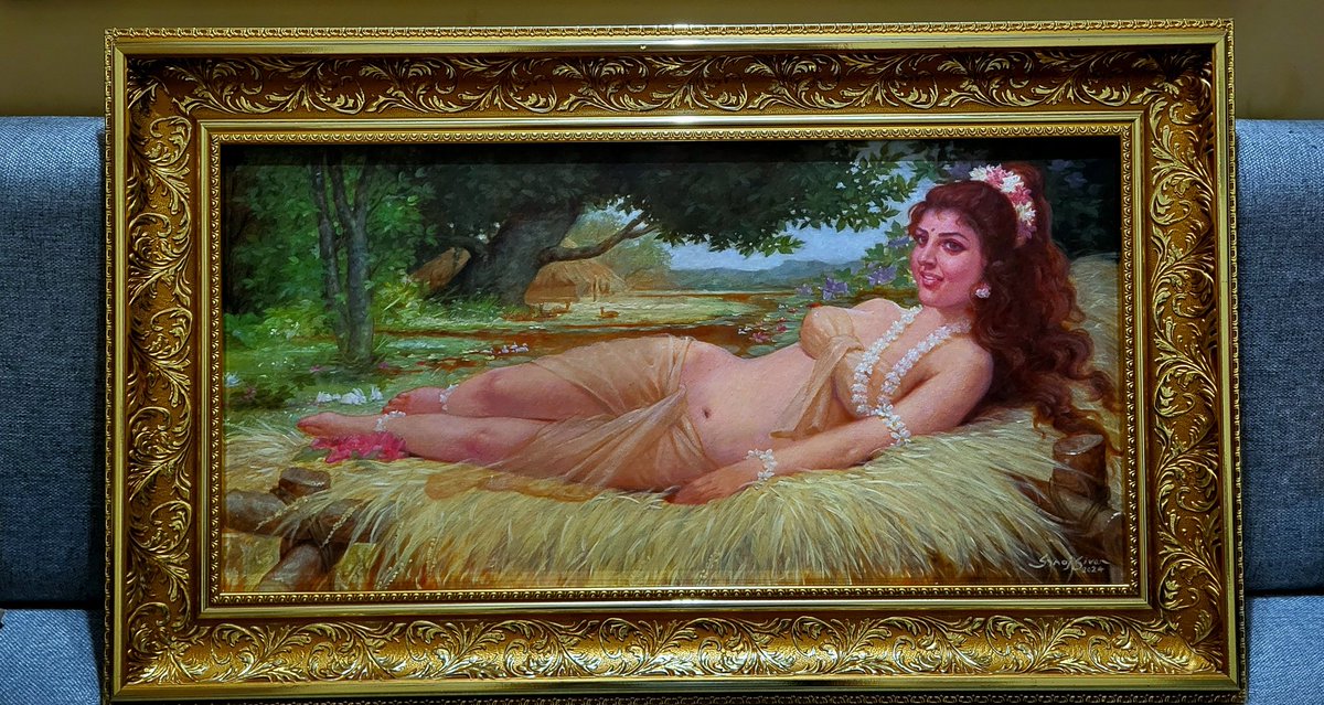 SSynoj's tweet photo. Shakunthala
By synojsivan 
Oil on canvas
Size 15 x 30 inch https://t.co/9XTKlOQfjT