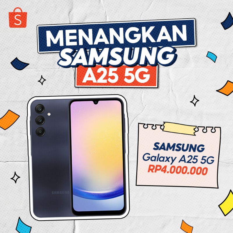 ShopeeID's tweet photo. ✨ GIVEAWAY Samsung Galaxy A25 5G ✨

Hari ini mimin punya Samsung Galaxy A25 5G senilai 4JUTA nih! Mau?

Caranya:
- FOLLOW  @ShopeeID
- RT tweet ini
- Klik banner di bawah ini
- REPLY screenshot barang terakhir yang kamu checkout di Shopee

GOOD LUCK!