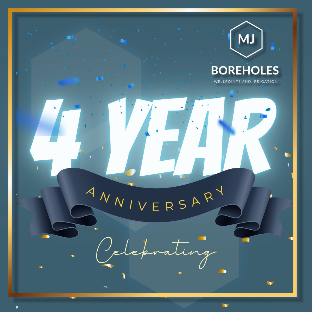 mjboreholes's tweet photo. MJ boreholes wellpoints and irrigation is proud to announce their 4 year anniversary. #mjboreholes #mjboreholesteam #anniversary #4years https://t.co/qYMId7kvcz