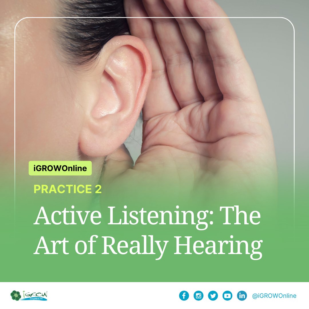 iGROWOnline's tweet photo. �� Week 2: Active Listening 💬

Take action today: In your next team meeting, focus on actively listening to a specific team member. Observe their body language and verbal cues to deepen your understanding and strengthen team communication.

#iGROWOnline https://t.co/XzJQ9vTrir