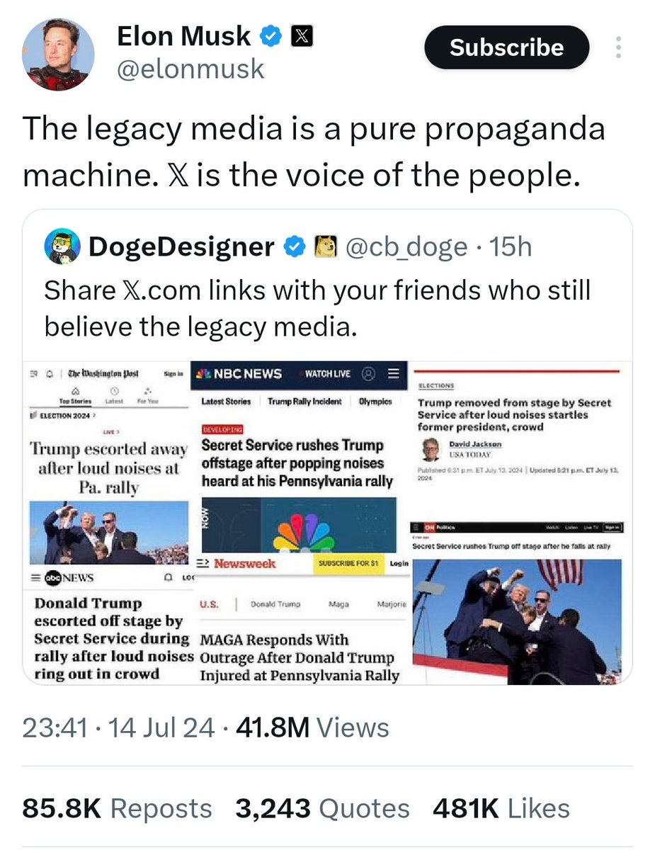 Now X feels more like a conservative media - than a social media. Just look at Musk's latest tweets. 

Also, am I the only one being increasingly targeted by conservative/conspiracy accounts on X? 

Should we collectively leave X?