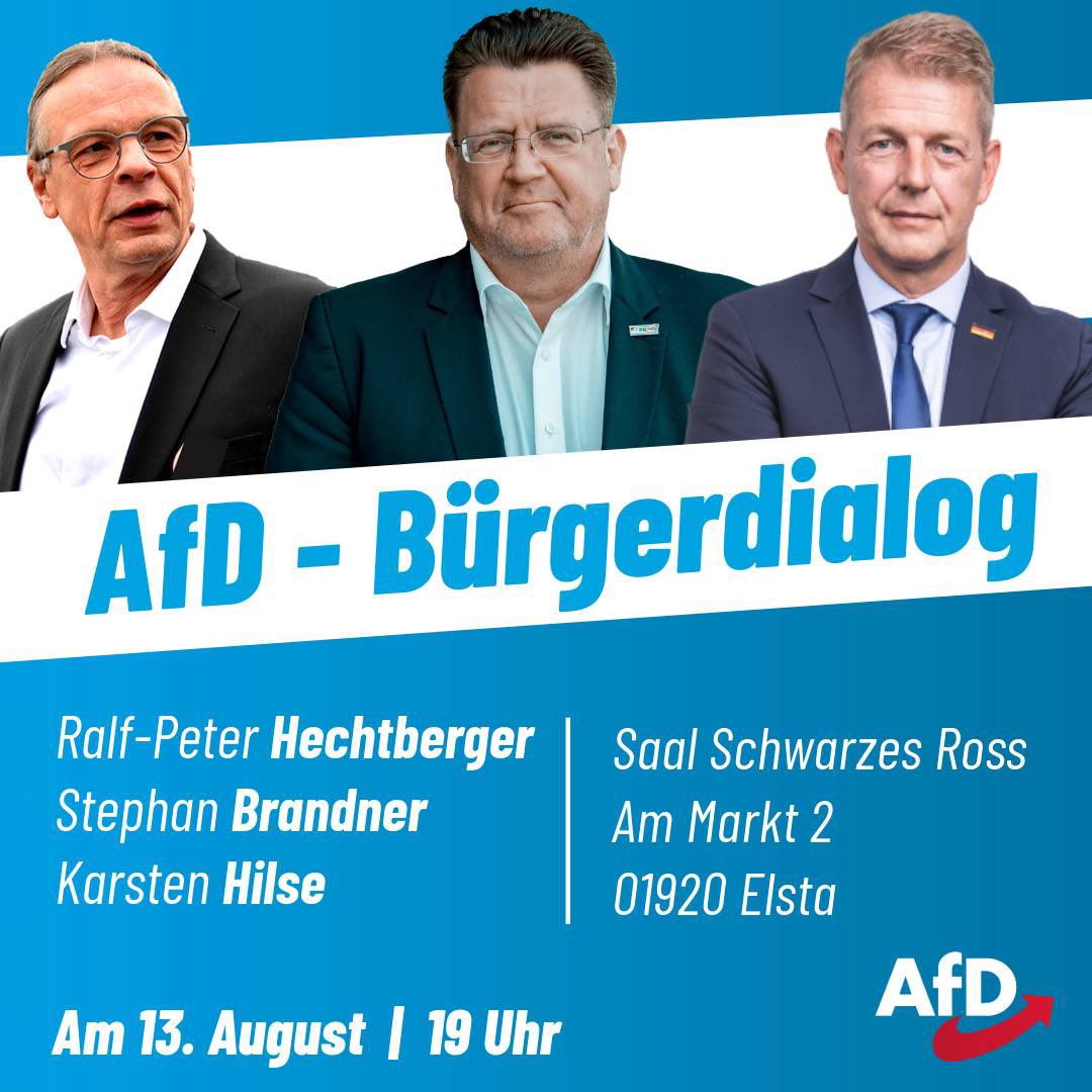 BrandnerSt's tweet photo. 🚨‼️
👉Dienstag, 13. August 2024,
#Brandnerunterwegs mit Karsten Hilse & Ralf-Peter Hechtberger in
👉#Elsta😎🍻
#fürdieBürger
#AfD #Thüringen
#derOstenmachts💪
#Deutschlandabernormal🇩🇪
#wirhabendasDirektmandat👍
#Gera Greiz AltenburgerLand
#WK194 #Berlin #Bundestag #Brandner https://t.co/ZuJVzmvQ6G