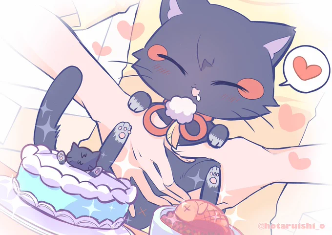 誕生日なので、童話猫ちゃんに #scarameow #Genshinfanart