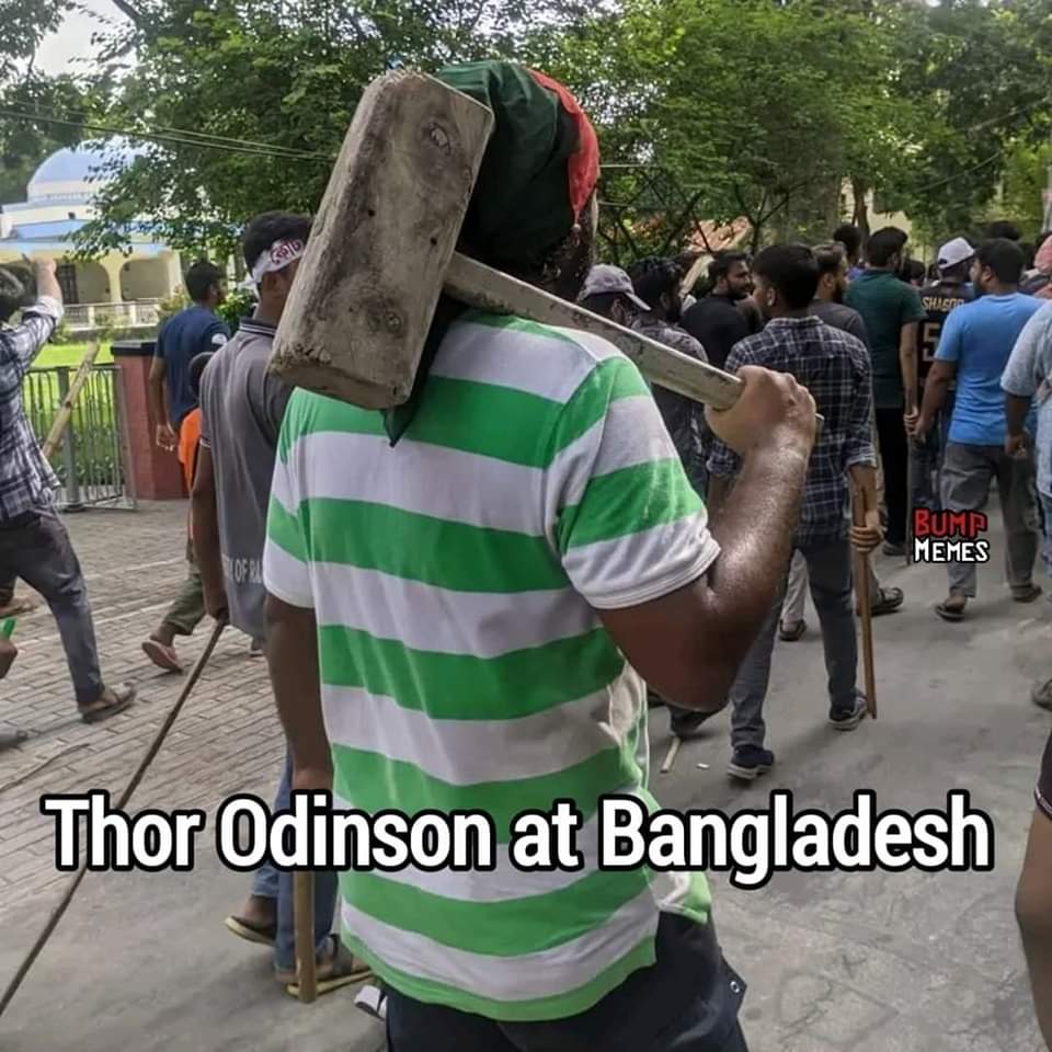 its_Jobair's tweet photo. Thor Odinson at Bangladesh 🇧🇩
#Save_Bangladeshi_students 
#QuotaReformProtest 
#SaveBangladeshiStudents https://t.co/Wa6wo6L2xb