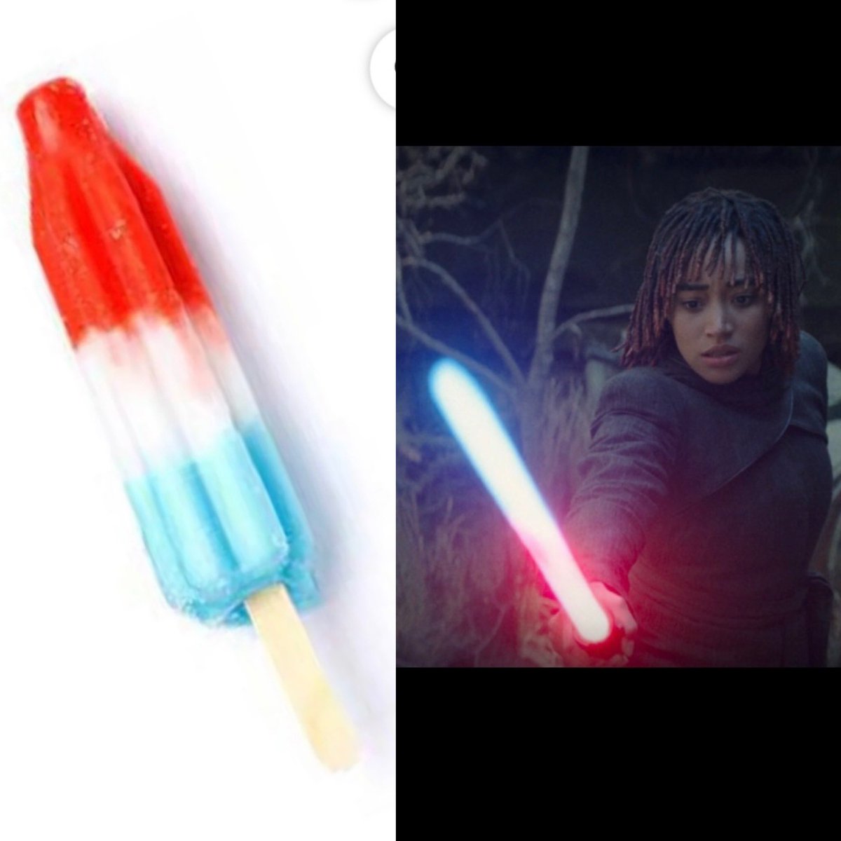 momgonagall's tweet photo. So close Osha - just reverse the colors. Welcome to the dark side. We have popsicles! #Osha #TheAcolyte #starwars https://t.co/GfOktiE2Jy