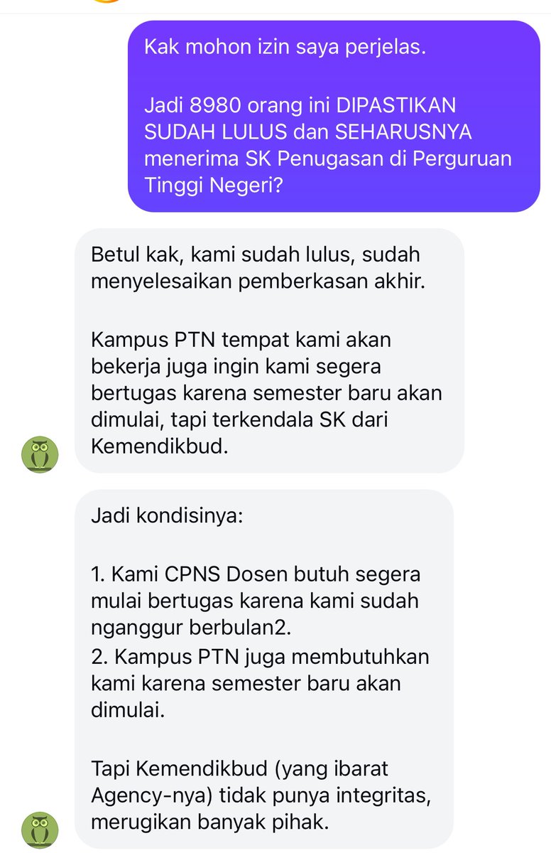 Sudah sampai kepada forum di DPR tapi tetap tidak ada jawaban. 

Tolong Pak <a href="/nadiemmakarim/">Nadiem Anwar Makarim</a> 
Buat kami tetap percaya pada bapak sbg Pimpinan 🫡