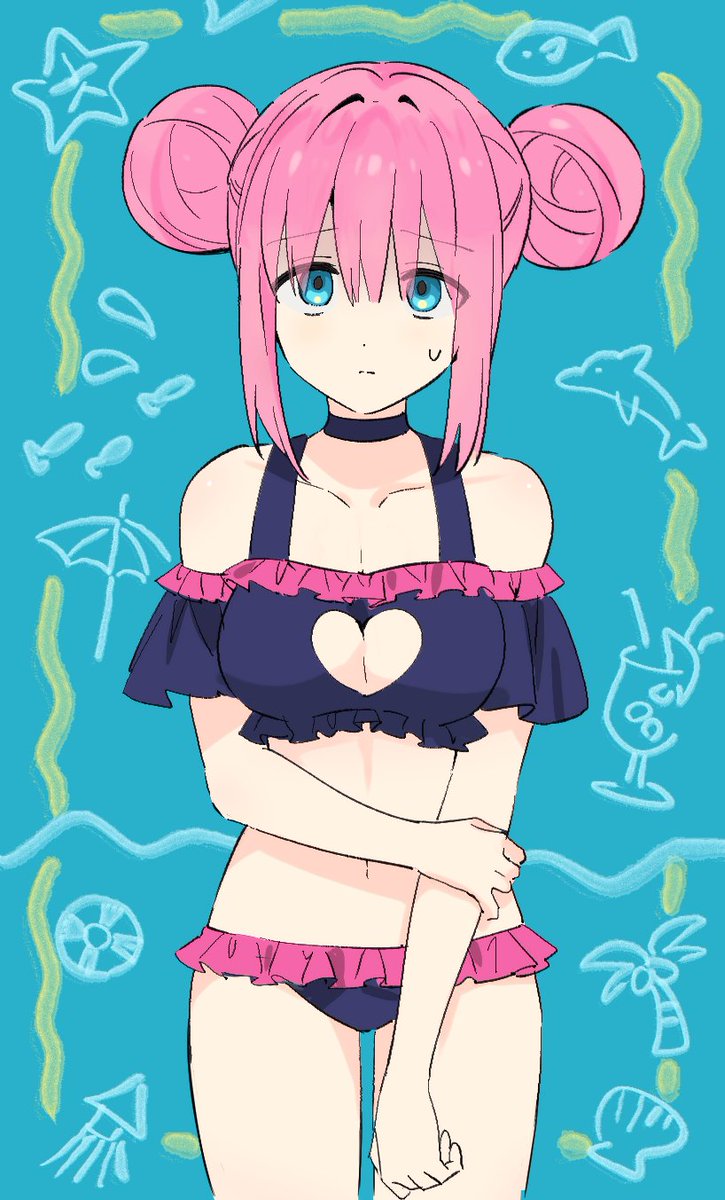 ぼっちちゃん「水着ぼっちちゃん」|59のイラスト