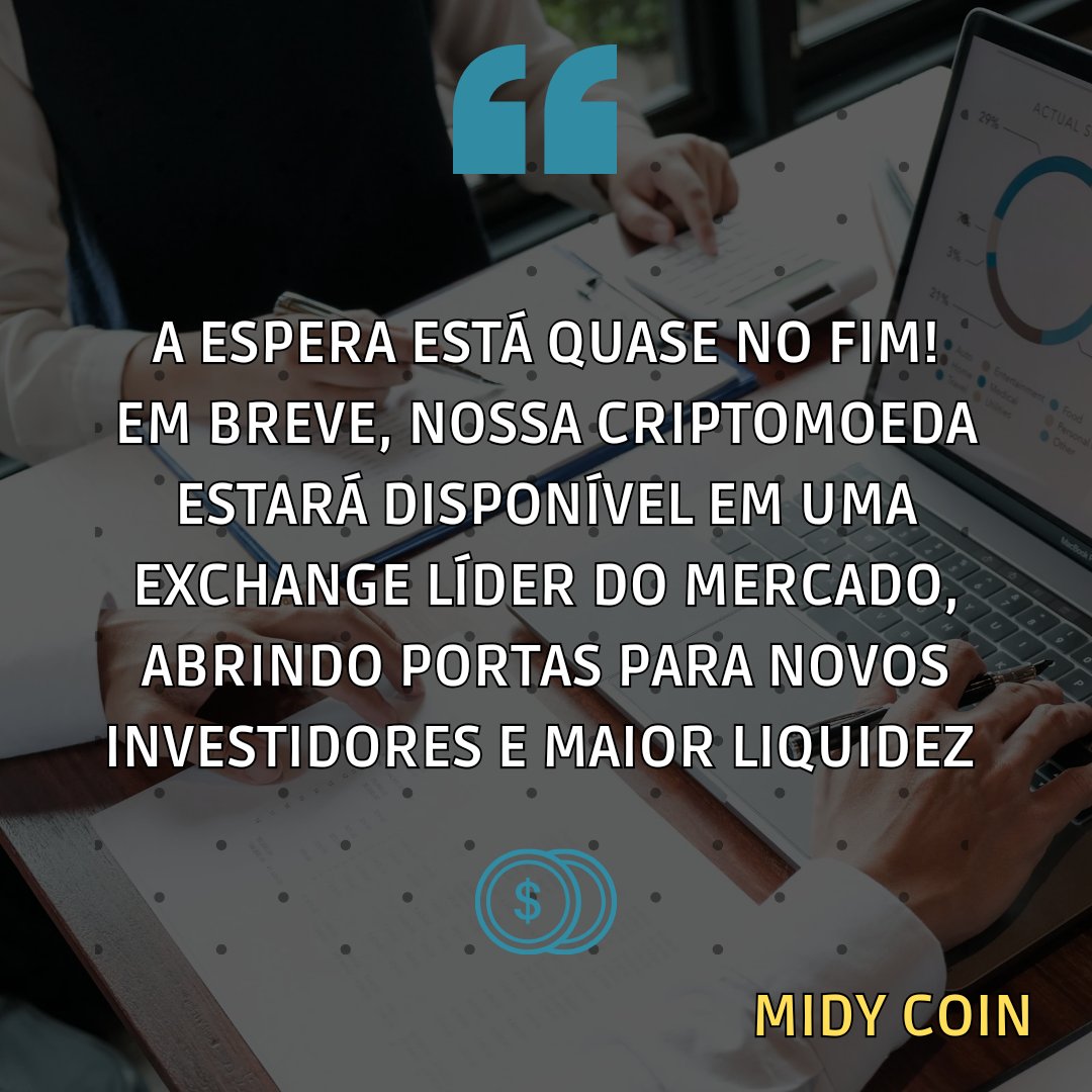 MidyCoin's tweet photo. Fique atento ao lançamento da criptomoeda que promete transformar a maneira como pensamos sobre o dinheiro digital. Uma nova era está prestes a começar! https://t.co/d2JgtlJQl3
